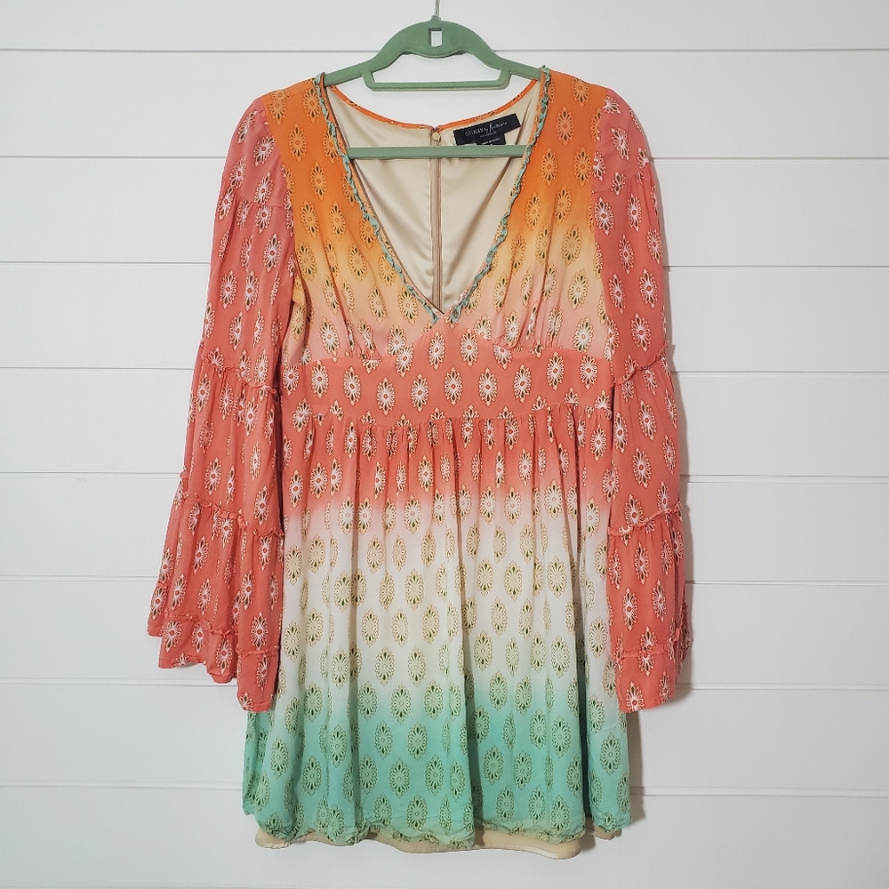 Guess by Marciano Coral to Mint Ombre Mini Dress